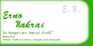 erno makrai business card